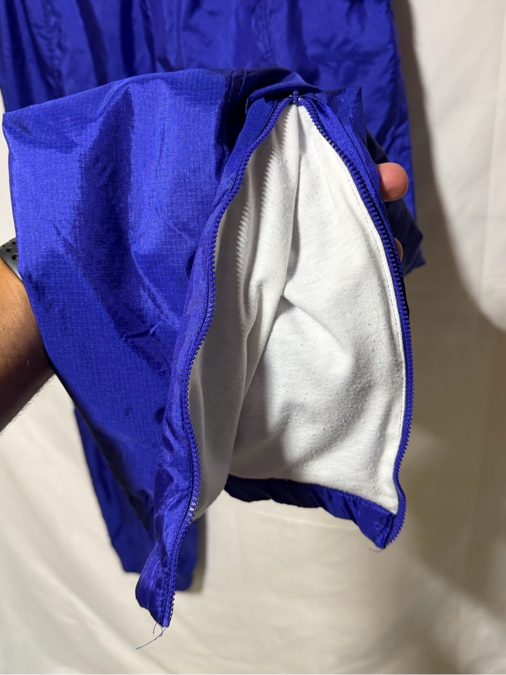 Vintage Nike Blue/Purple Nylon Track Pants XL 90s Y2K Windbreaker Pants - Picture 12 of 12